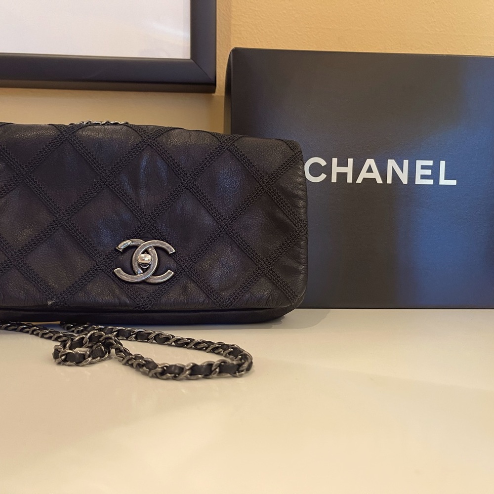Authentic Chanel black cross body